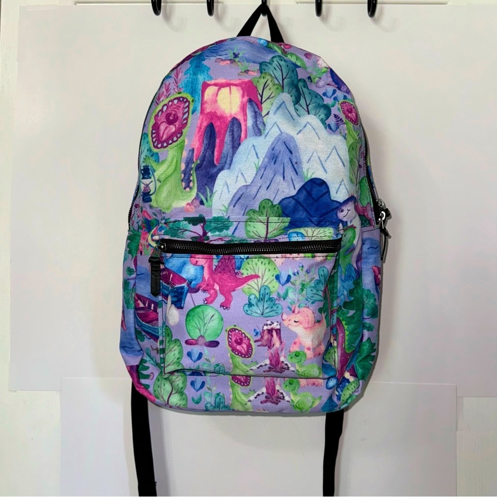 Society6 Dinosaur Bookbag/Backpack EUC